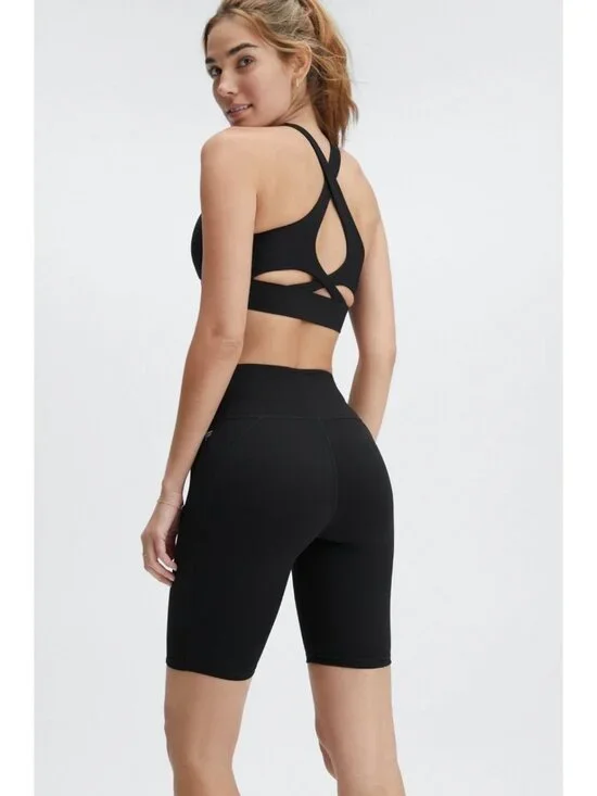 Fabletics New Define Powerhold Shorts Black 9" High Waisted Compression - Picture 5 of 10